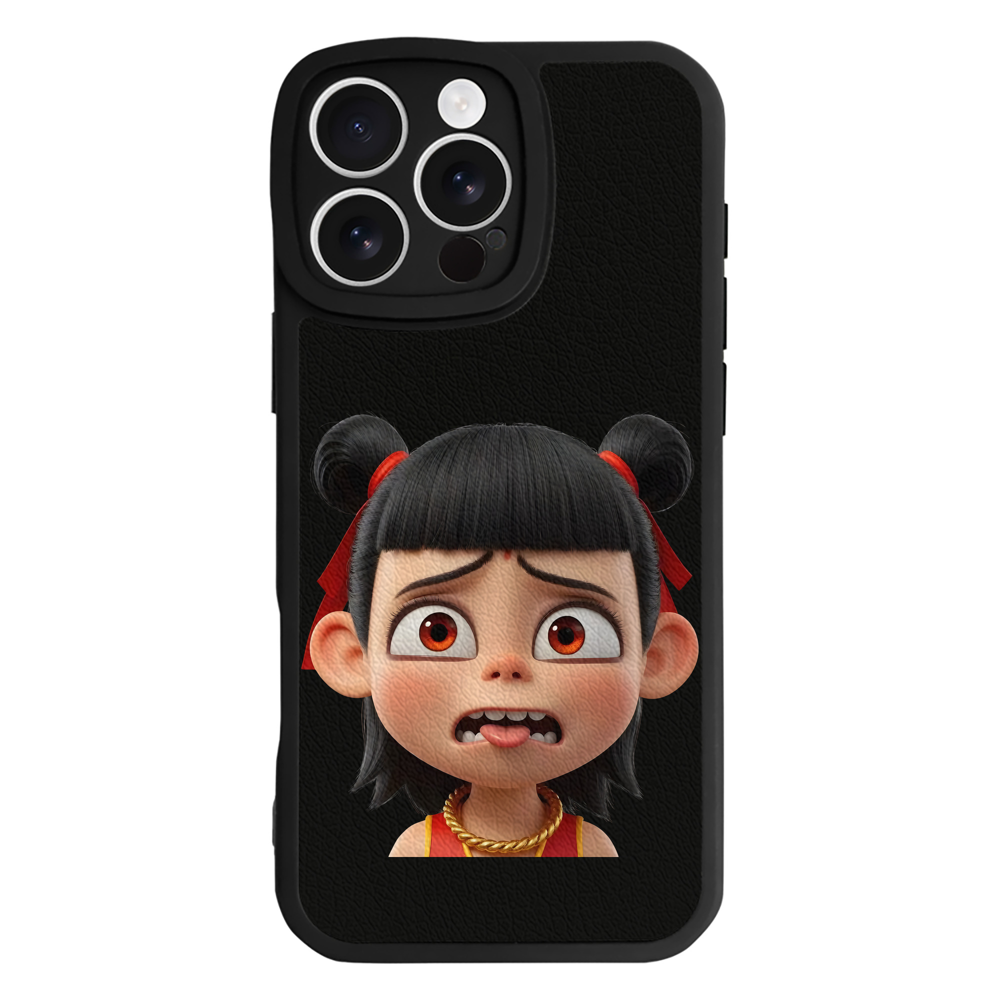 （画像用） Ne Zha 2 ナタ 魔童の大暴れ 【iPhone 16シリーズ対応】シリコンスマホケース（レザー調） 材質：シリコン